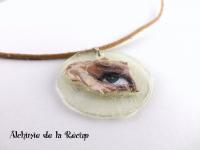 Collier 3ème oeil en CD DVD recyclés