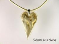 Collier coeur éco-friendly recyclage CD DVD